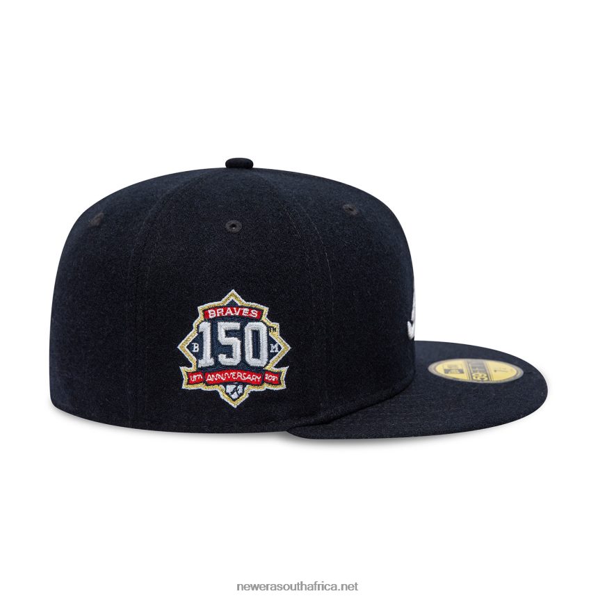 Atlanta Braves Anniversary Wool Navy 59FIFTY Fitted Cap New Era TRBRBN82
