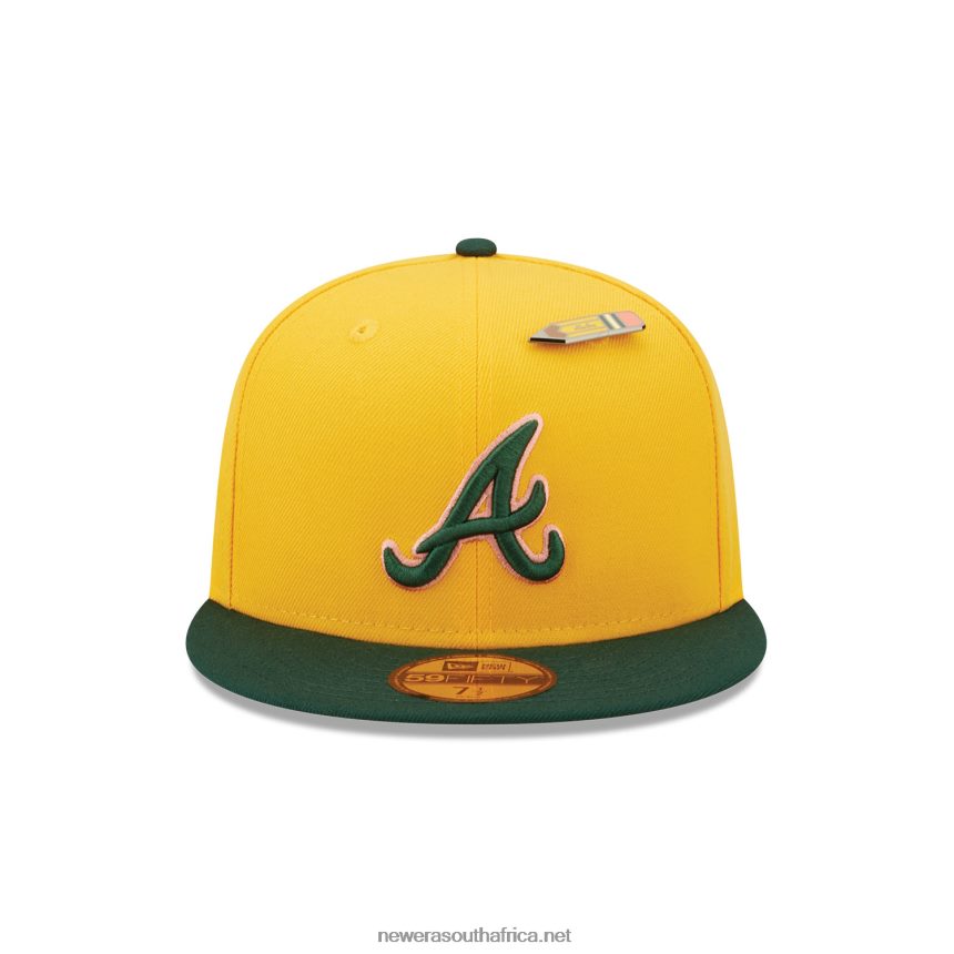 Atlanta Braves Back to School Yellow 59FIFTY Fitted Cap New Era TRBRBN1424