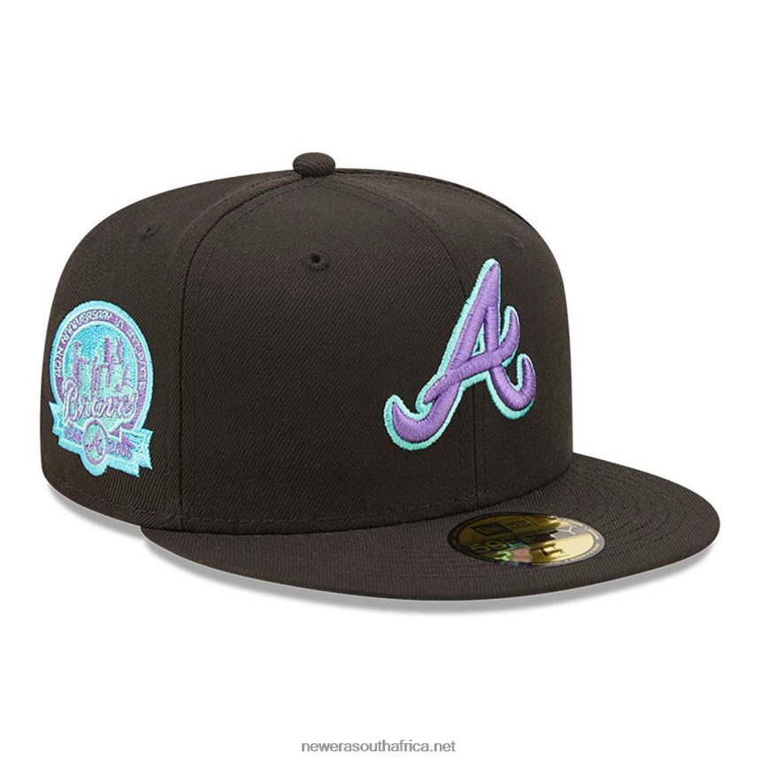 Atlanta Braves Black and Blue Tint 59FIFTY Fitted Cap New Era TRBRBN1065