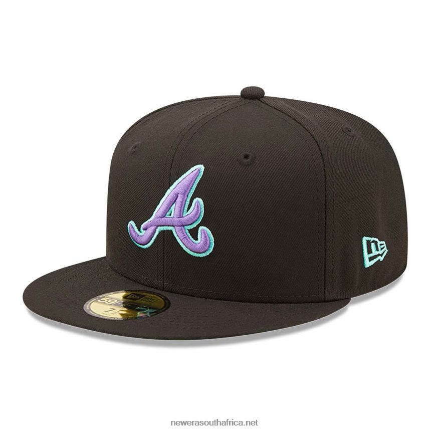 Atlanta Braves Black and Blue Tint 59FIFTY Fitted Cap New Era TRBRBN1065
