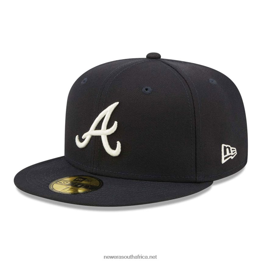 Atlanta Braves Citrus Pop Navy 59FIFTY Fitted Cap New Era TRBRBN1119
