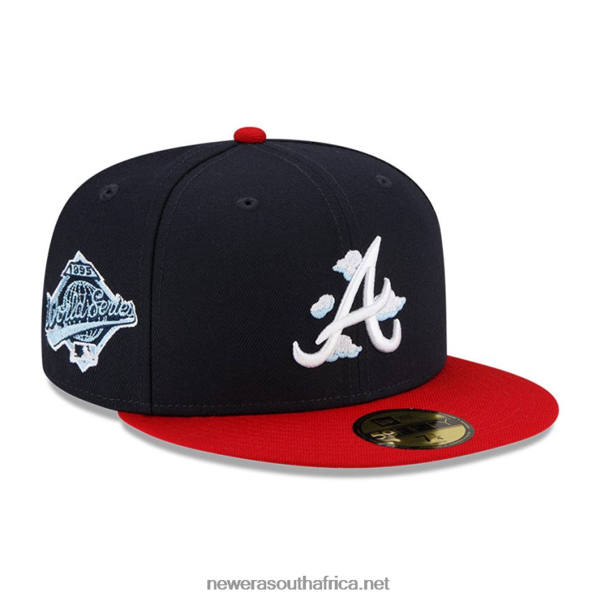 Atlanta Braves Comic Cloud Navy 59FIFTY Fitted Cap New Era TRBRBN1429