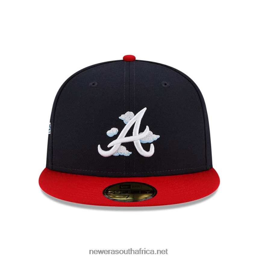 Atlanta Braves Comic Cloud Navy 59FIFTY Fitted Cap New Era TRBRBN1429