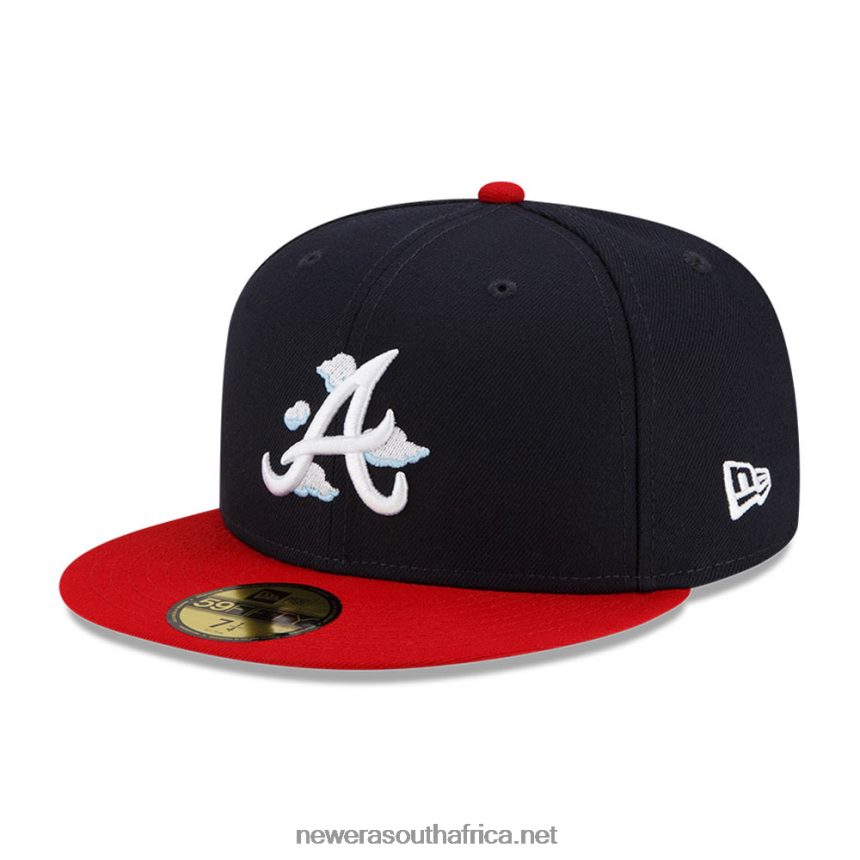Atlanta Braves Comic Cloud Navy 59FIFTY Fitted Cap New Era TRBRBN1429