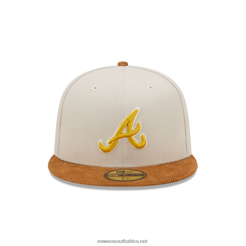 Atlanta Braves Cord Visor Stone 59FIFTY Fitted Cap New Era TRBRBN650