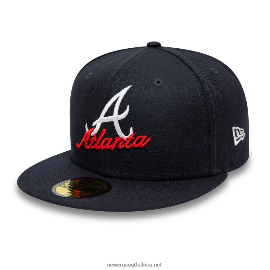 Atlanta Braves Dual Logo Navy 59FIFTY Fitted Cap New Era TRBRBN198