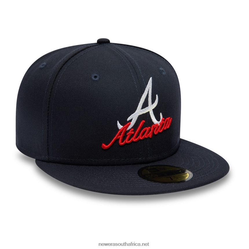 Atlanta Braves Dual Logo Navy 59FIFTY Fitted Cap New Era TRBRBN198