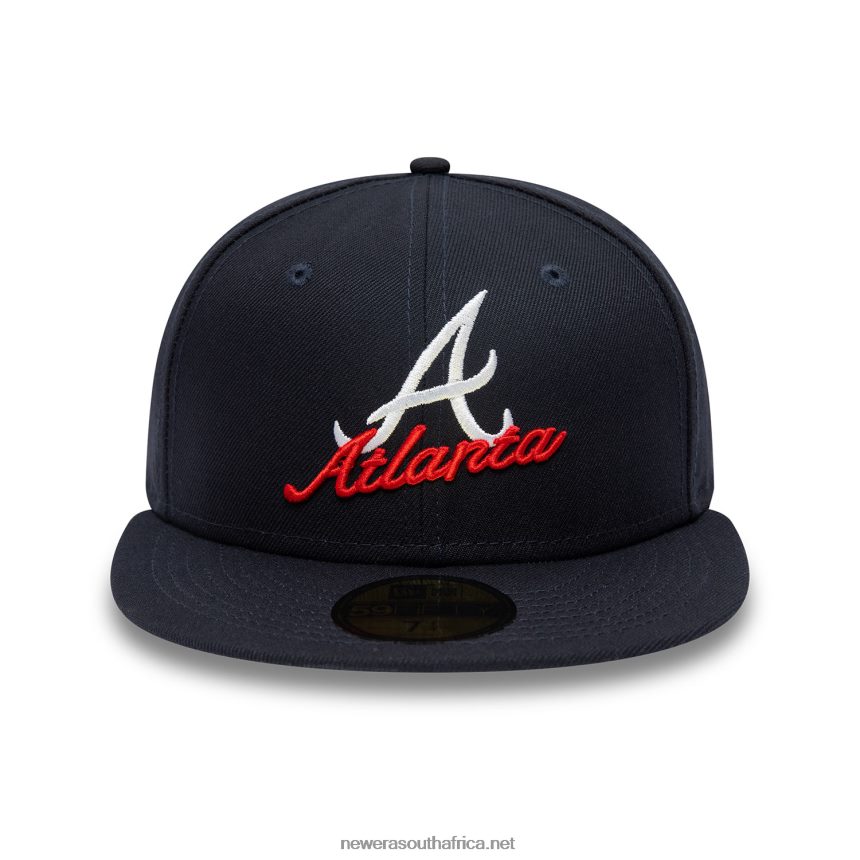 Atlanta Braves Dual Logo Navy 59FIFTY Fitted Cap New Era TRBRBN198