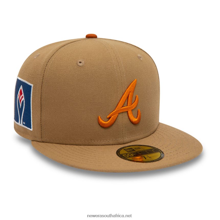 Atlanta Braves Fall Colours Beige 59FIFTY Fitted Cap New Era TRBRBN636
