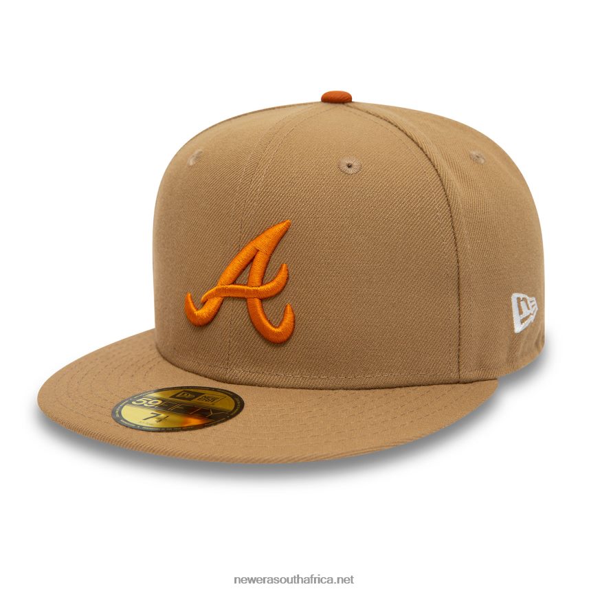 Atlanta Braves Fall Colours Beige 59FIFTY Fitted Cap New Era TRBRBN636