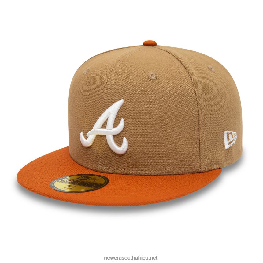 Atlanta Braves Fall Colours Contrast Visor Brown 59FIFTY Fitted Cap New Era TRBRBN697