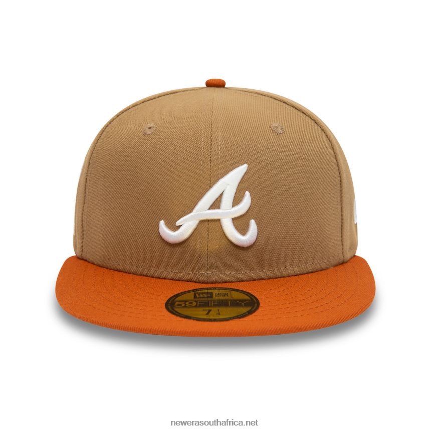 Atlanta Braves Fall Colours Contrast Visor Brown 59FIFTY Fitted Cap New Era TRBRBN697