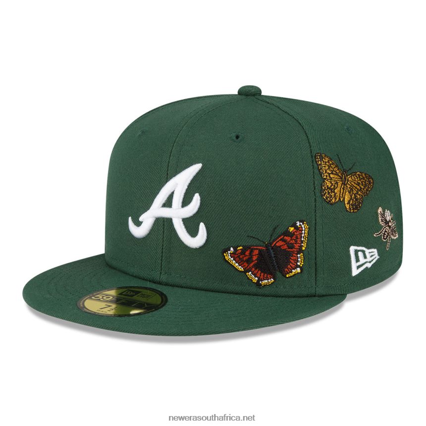 Atlanta Braves Felt x MLB Dark Green 59FIFTY Fitted Cap New Era TRBRBN812