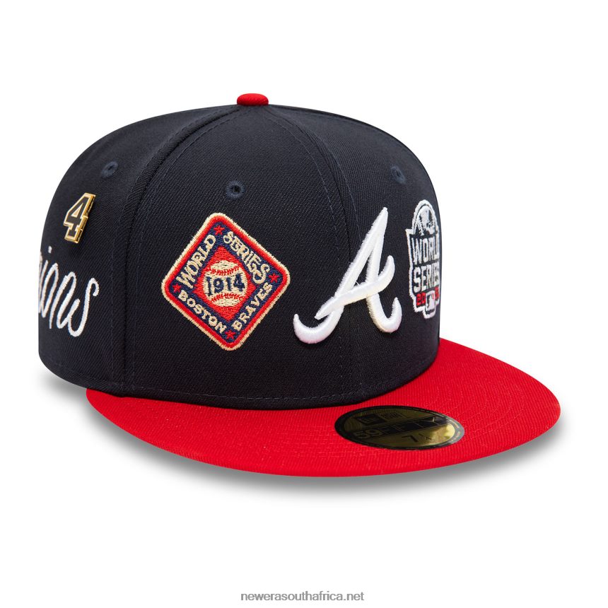 Atlanta Braves Historic Champs Navy 59FIFTY Fitted Cap New Era TRBRBN336