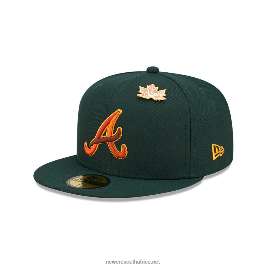 Atlanta Braves Leafy Dark Green 59FIFTY Fitted Cap New Era TRBRBN164