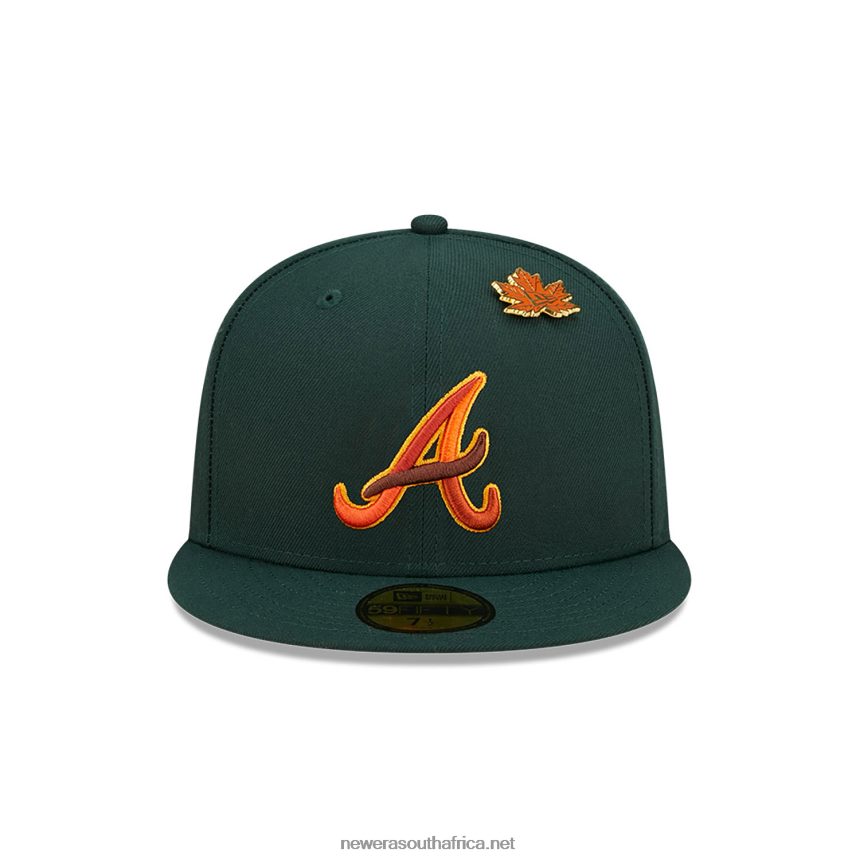 Atlanta Braves Leafy Dark Green 59FIFTY Fitted Cap New Era TRBRBN164