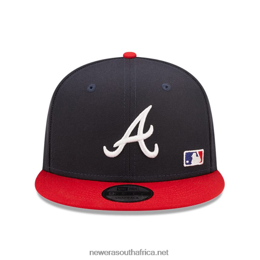 Atlanta Braves MLB Black Letter Arch Navy 9FIFTY Snapback Cap New Era TRBRBN2131
