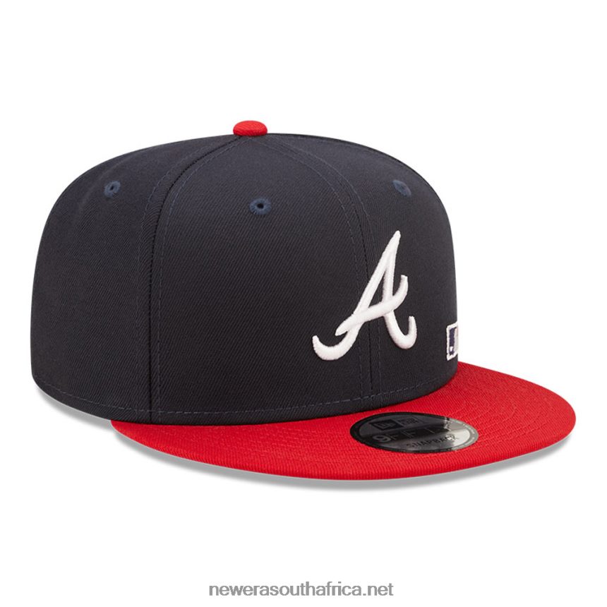 Atlanta Braves MLB Black Letter Arch Navy 9FIFTY Snapback Cap New Era TRBRBN2131
