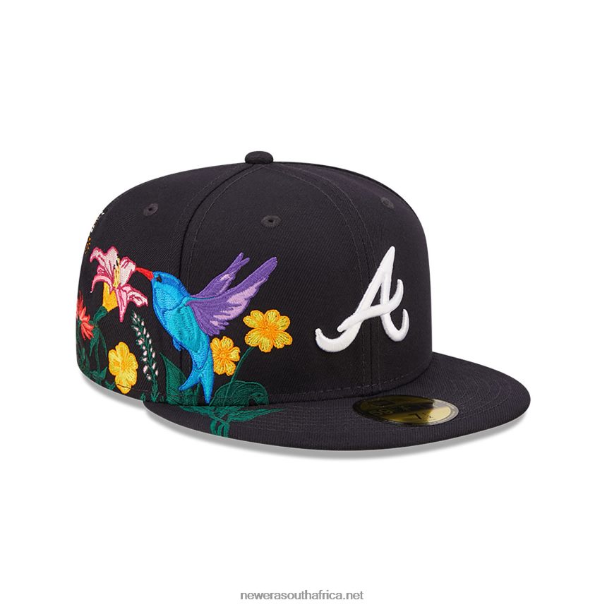 Atlanta Braves MLB Blooming Navy 59FIFTY Fitted Cap New Era TRBRBN1006