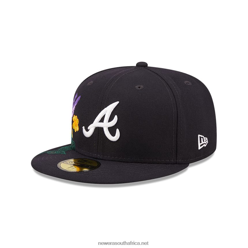 Atlanta Braves MLB Blooming Navy 59FIFTY Fitted Cap New Era TRBRBN1006