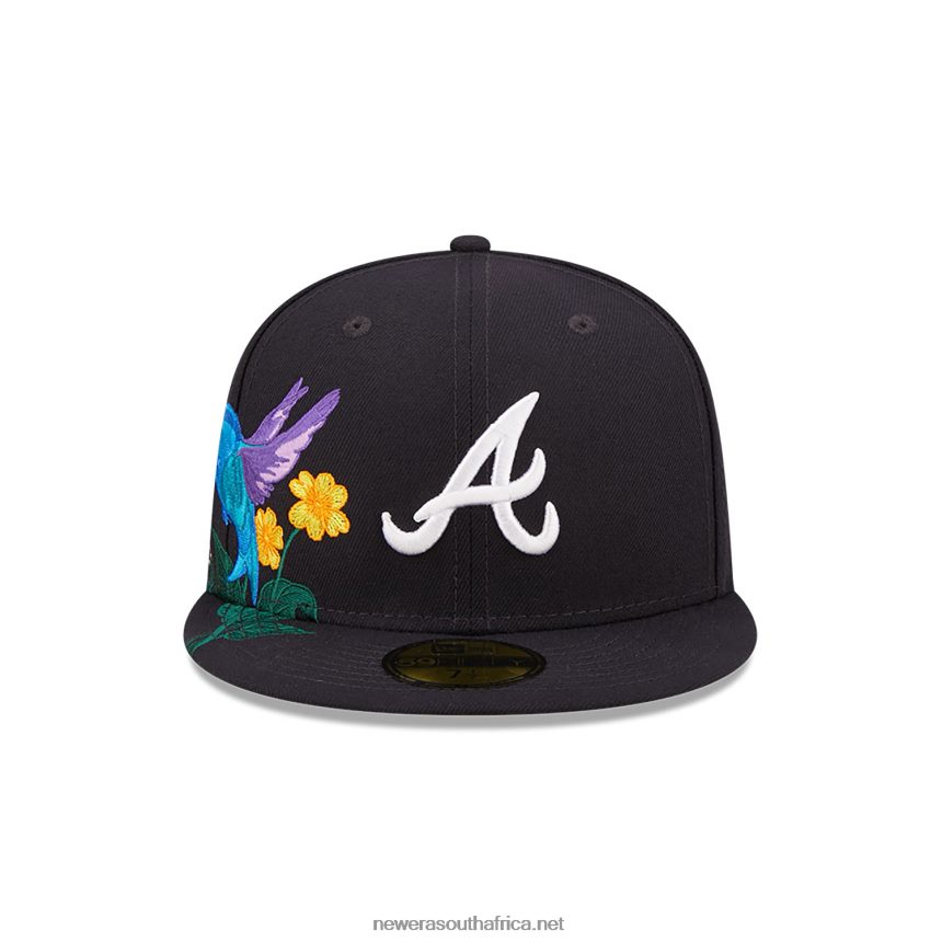 Atlanta Braves MLB Blooming Navy 59FIFTY Fitted Cap New Era TRBRBN1006