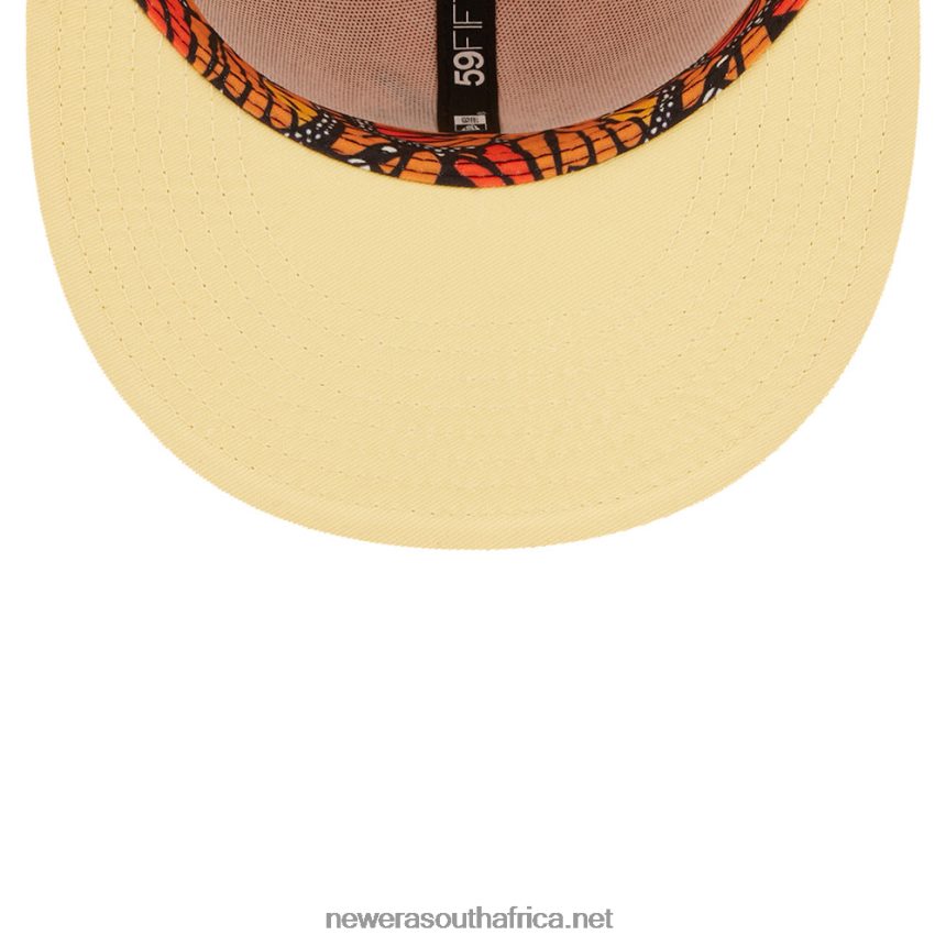 Atlanta Braves MLB Butterfly Yellow 59FIFTY Fitted Cap New Era TRBRBN436