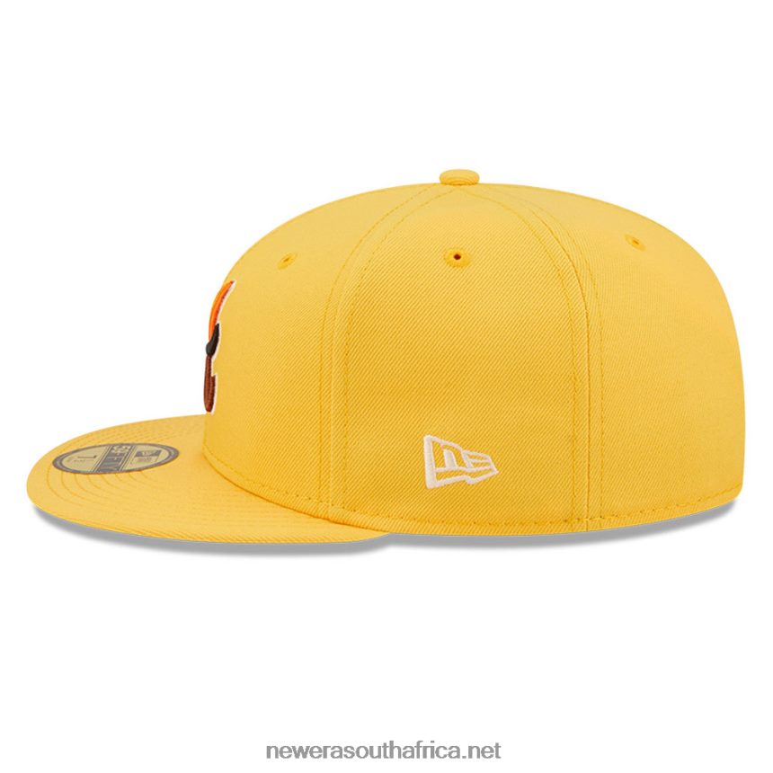 Atlanta Braves MLB Butterfly Yellow 59FIFTY Fitted Cap New Era TRBRBN436