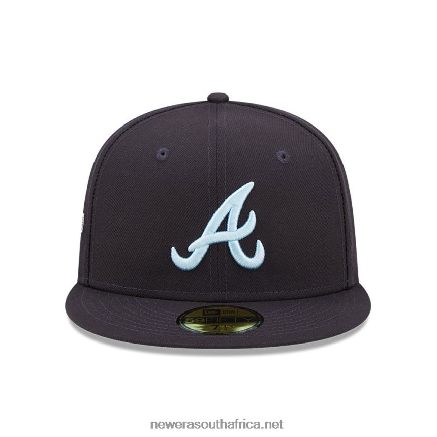 Atlanta Braves MLB Cloud Navy 59FIFTY Fitted Cap New Era TRBRBN174