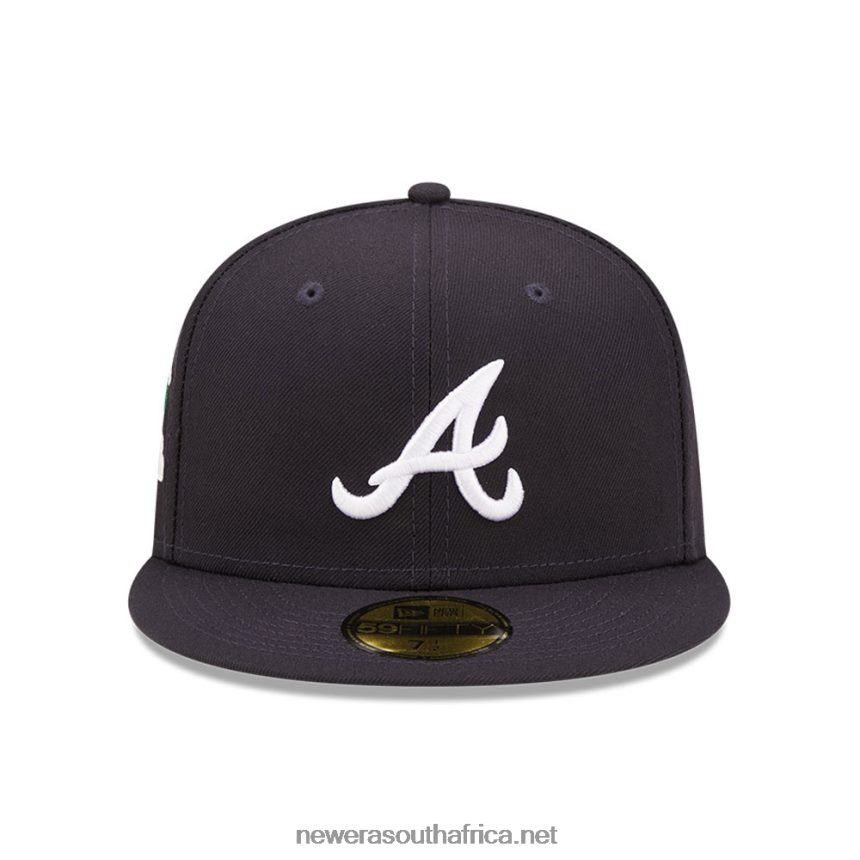 Atlanta Braves MLB Cloud Navy 59FIFTY Fitted Cap New Era TRBRBN671