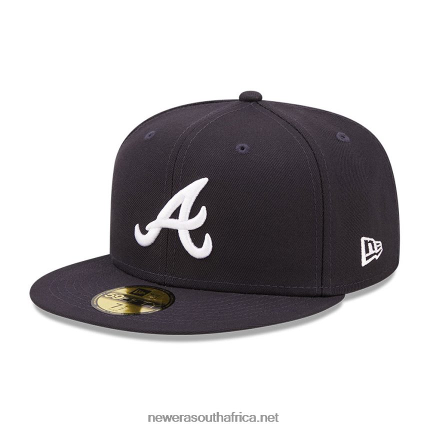 Atlanta Braves MLB Cloud Navy 59FIFTY Fitted Cap New Era TRBRBN671