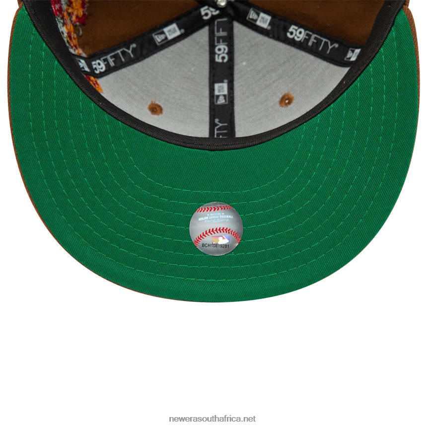 Atlanta Braves MLB Floral Toffee Brown 59FIFTY Fitted Cap New Era TRBRBN504