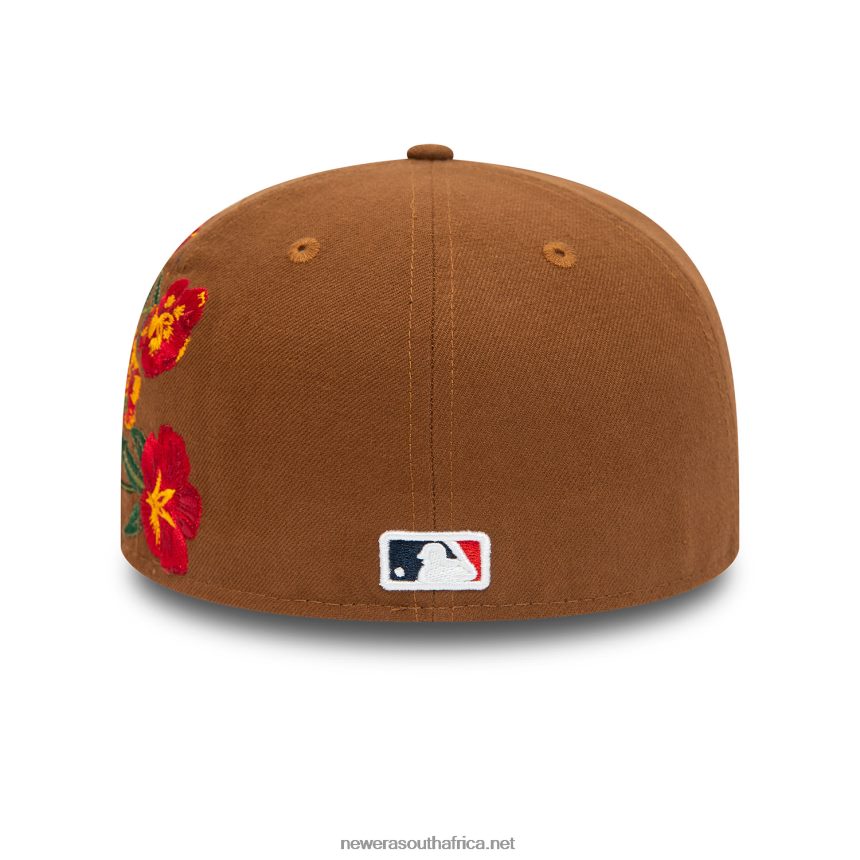 Atlanta Braves MLB Floral Toffee Brown 59FIFTY Fitted Cap New Era TRBRBN504