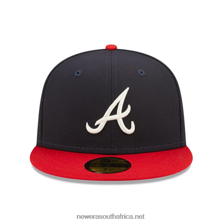 Atlanta Braves MLB Pop Sweat Navy 59FIFTY Fitted Cap New Era TRBRBN1144