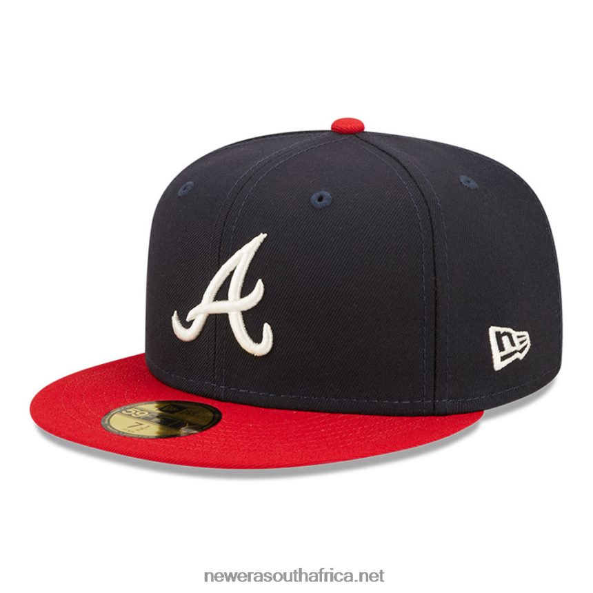 Atlanta Braves MLB Pop Sweat Navy 59FIFTY Fitted Cap New Era TRBRBN1144