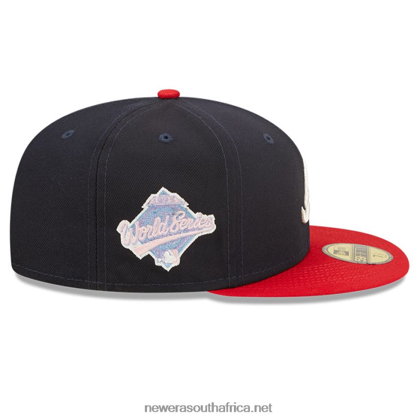 Atlanta Braves MLB Pop Sweat Navy 59FIFTY Fitted Cap New Era TRBRBN1144