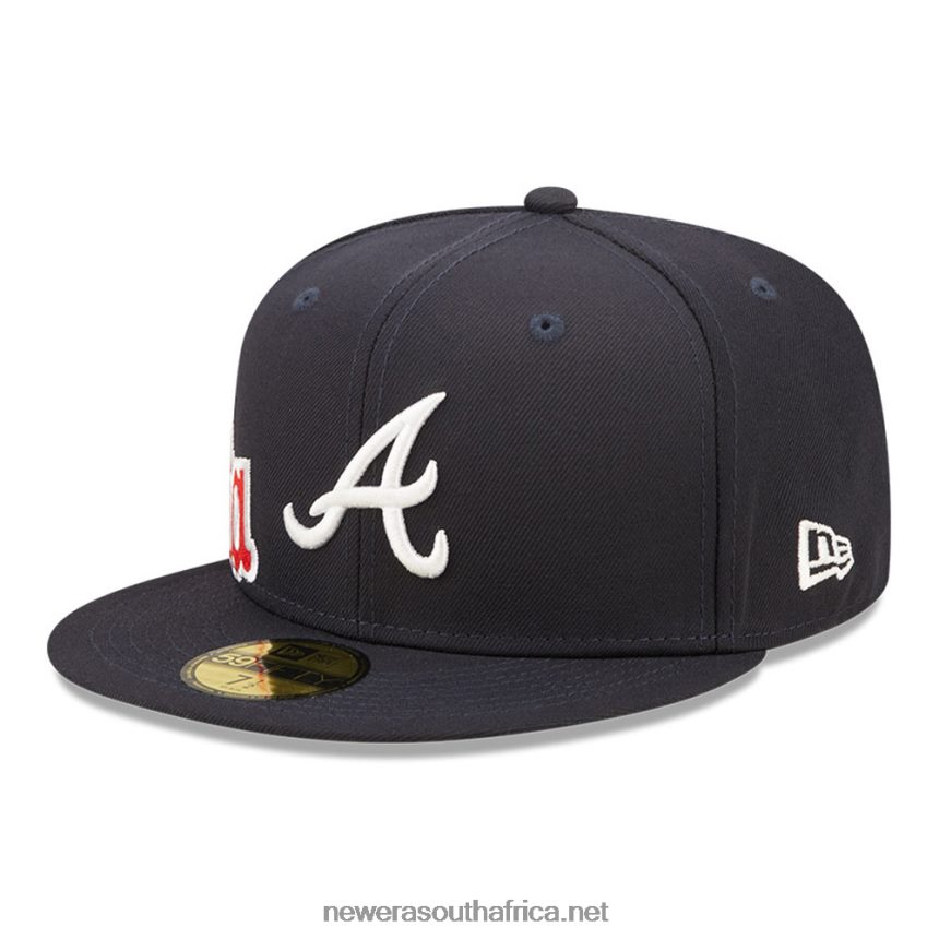 Atlanta Braves MLB Side Split Navy 59FIFTY Fitted Cap New Era TRBRBN544