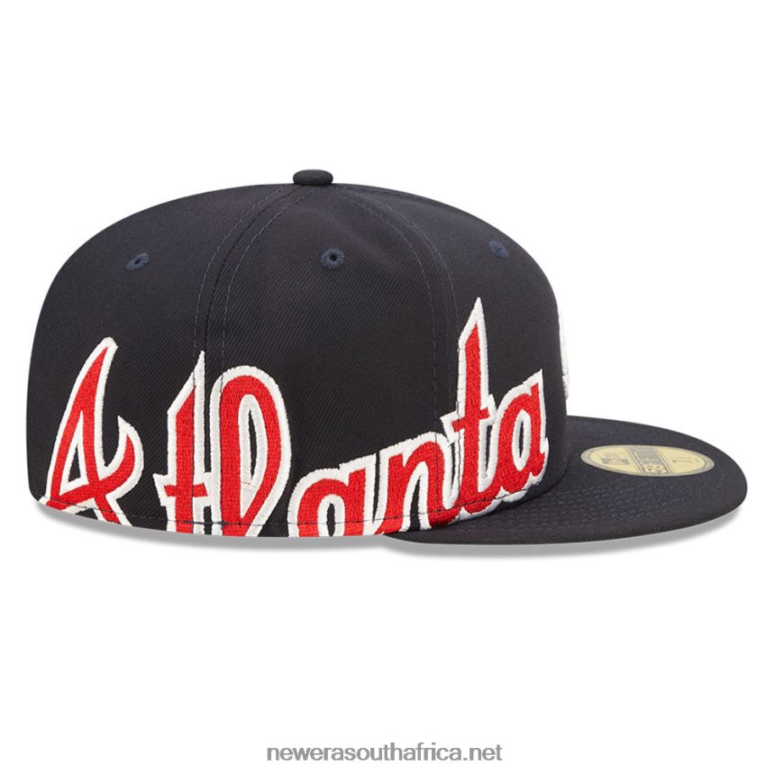 Atlanta Braves MLB Side Split Navy 59FIFTY Fitted Cap New Era TRBRBN544