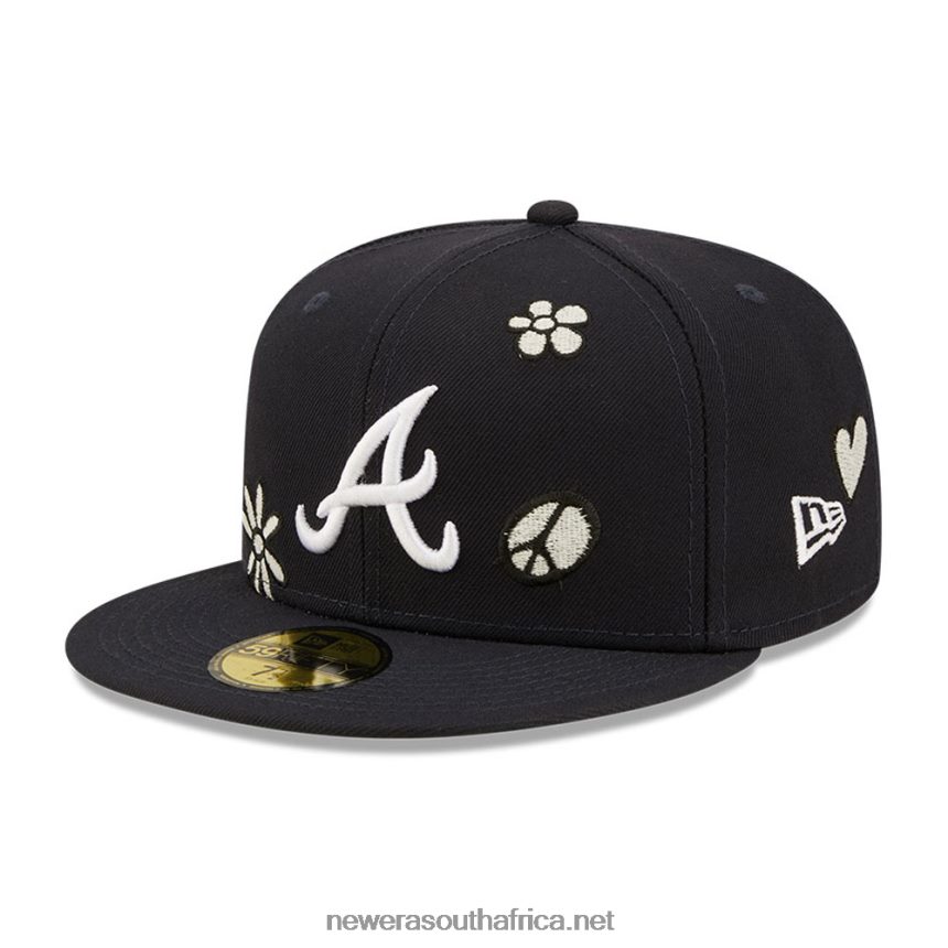 Atlanta Braves MLB Sunlight Pop Navy 59FIFTY Cap New Era TRBRBN1145