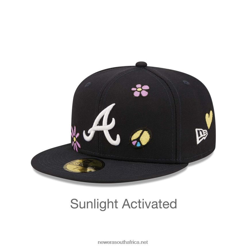 Atlanta Braves MLB Sunlight Pop Navy 59FIFTY Cap New Era TRBRBN1145