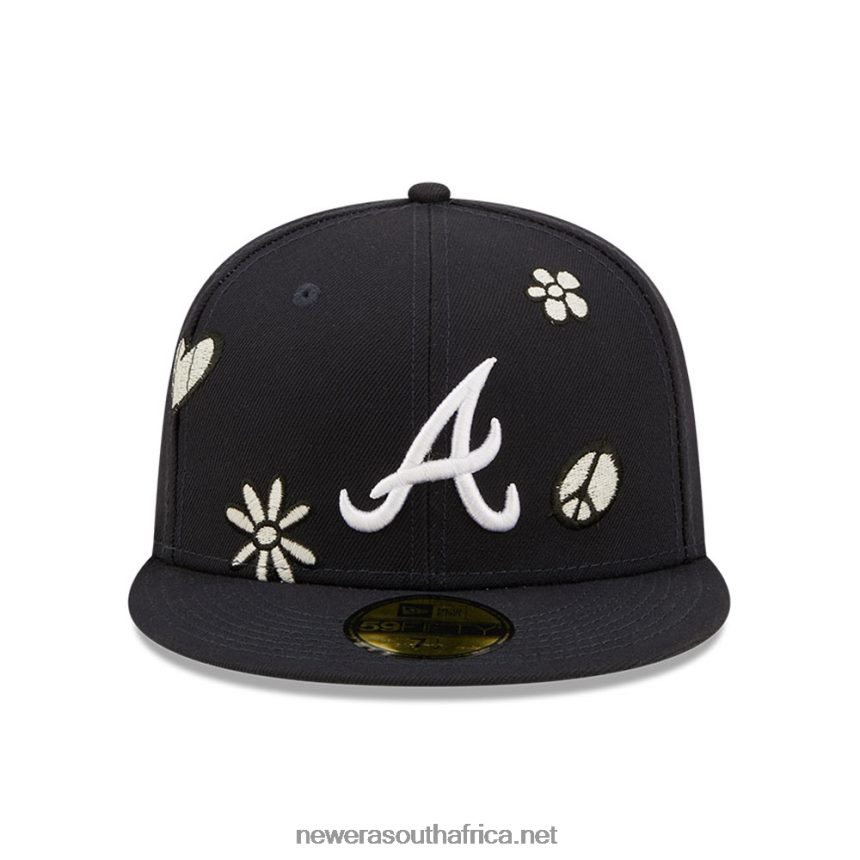 Atlanta Braves MLB Sunlight Pop Navy 59FIFTY Cap New Era TRBRBN1145