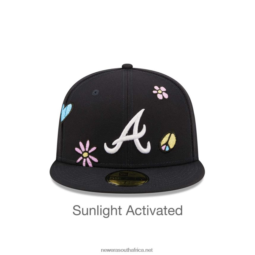 Atlanta Braves MLB Sunlight Pop Navy 59FIFTY Cap New Era TRBRBN1145
