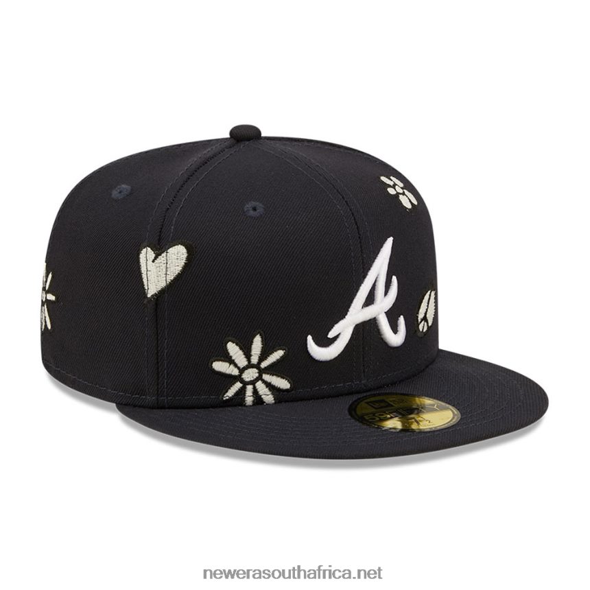 Atlanta Braves MLB Sunlight Pop Navy 59FIFTY Cap New Era TRBRBN1145