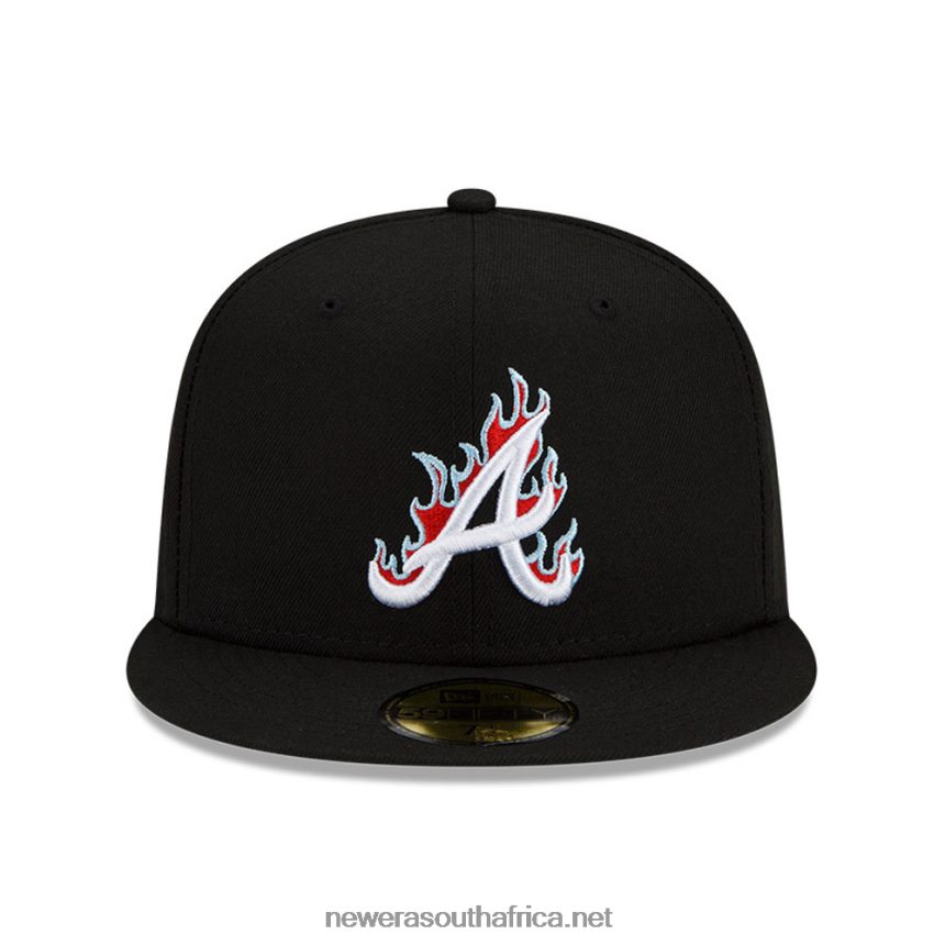 Atlanta Braves MLB Team Fire Black 59FIFTY Fitted Cap New Era TRBRBN819