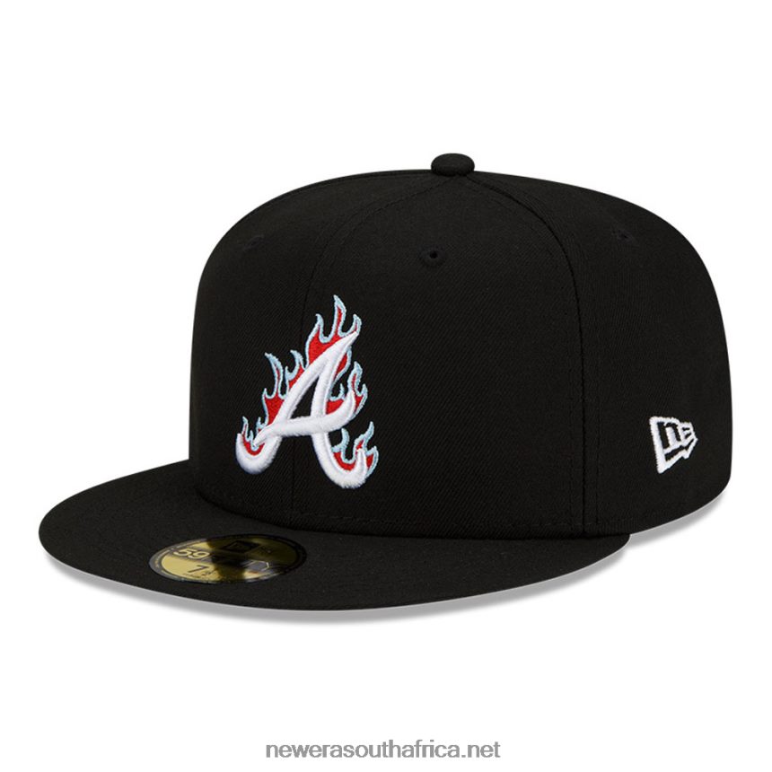 Atlanta Braves MLB Team Fire Black 59FIFTY Fitted Cap New Era TRBRBN819