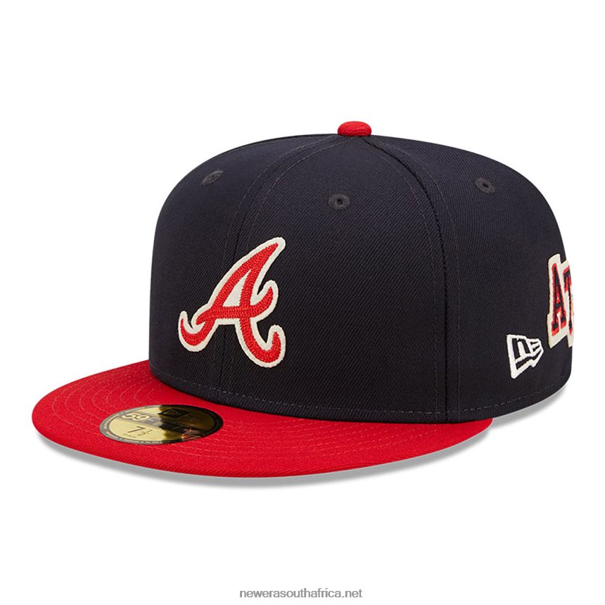 Atlanta Braves NE Letterman Navy 59FIFTY Fitted Cap New Era TRBRBN823