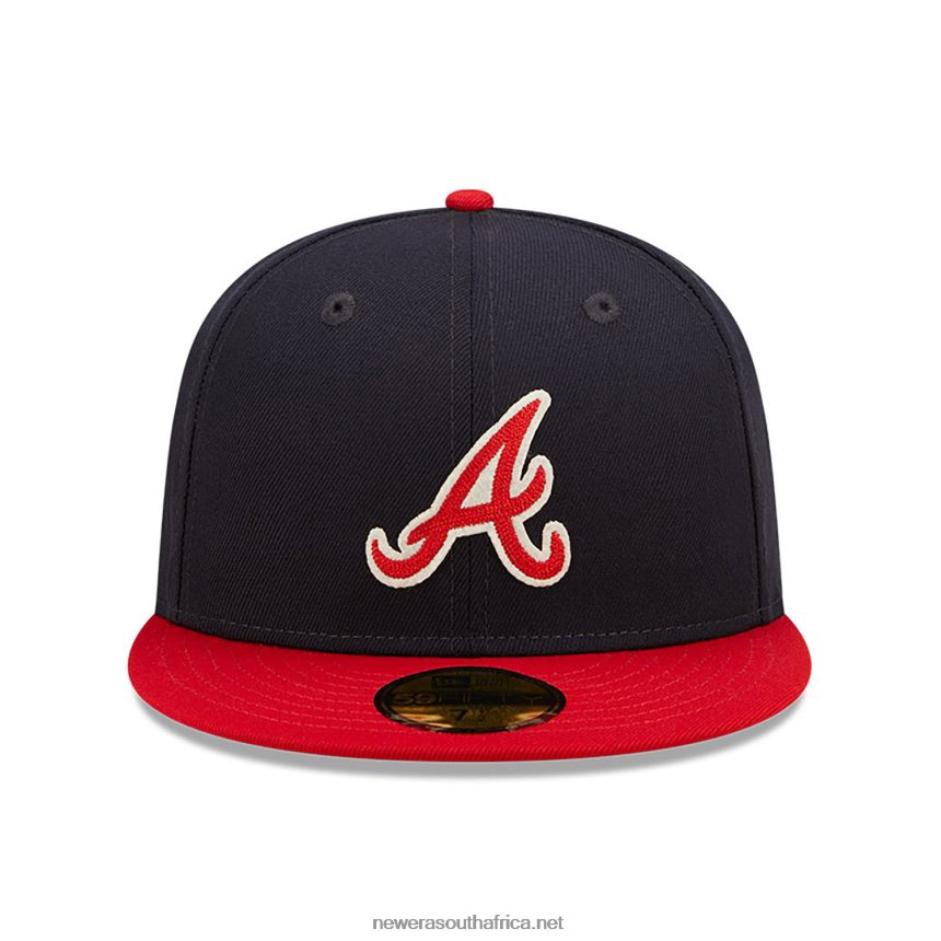 Atlanta Braves NE Letterman Navy 59FIFTY Fitted Cap New Era TRBRBN823