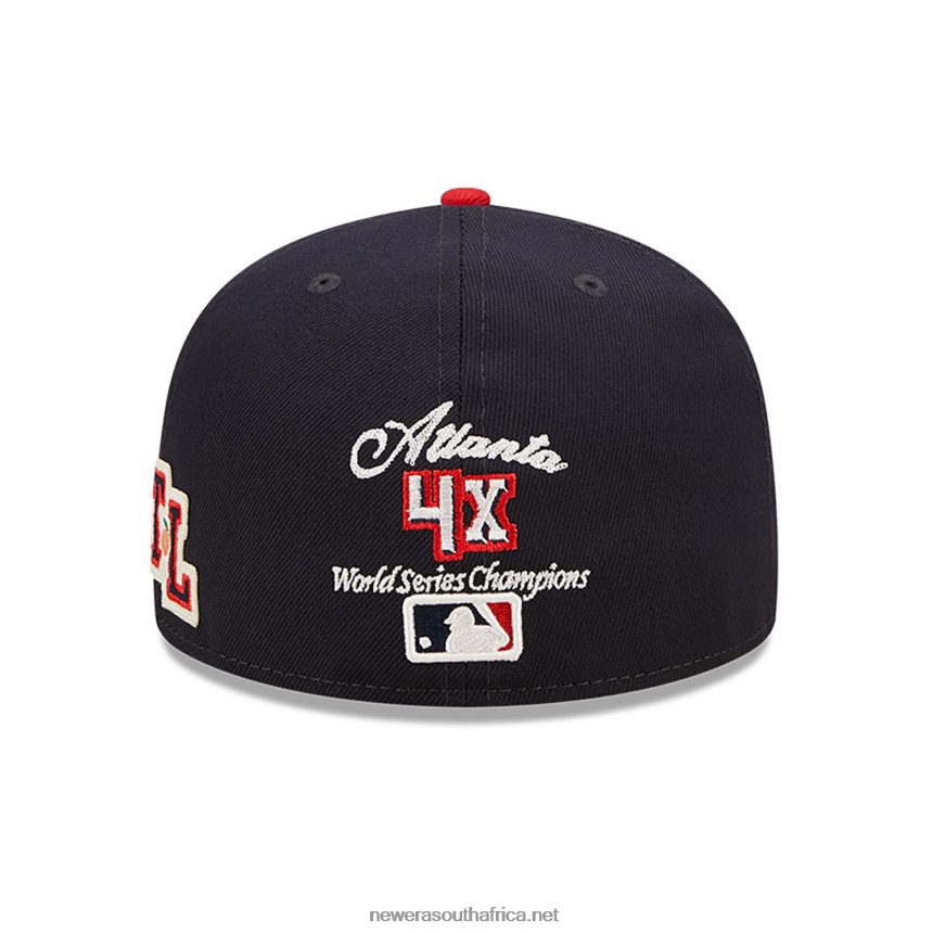 Atlanta Braves NE Letterman Navy 59FIFTY Fitted Cap New Era TRBRBN823