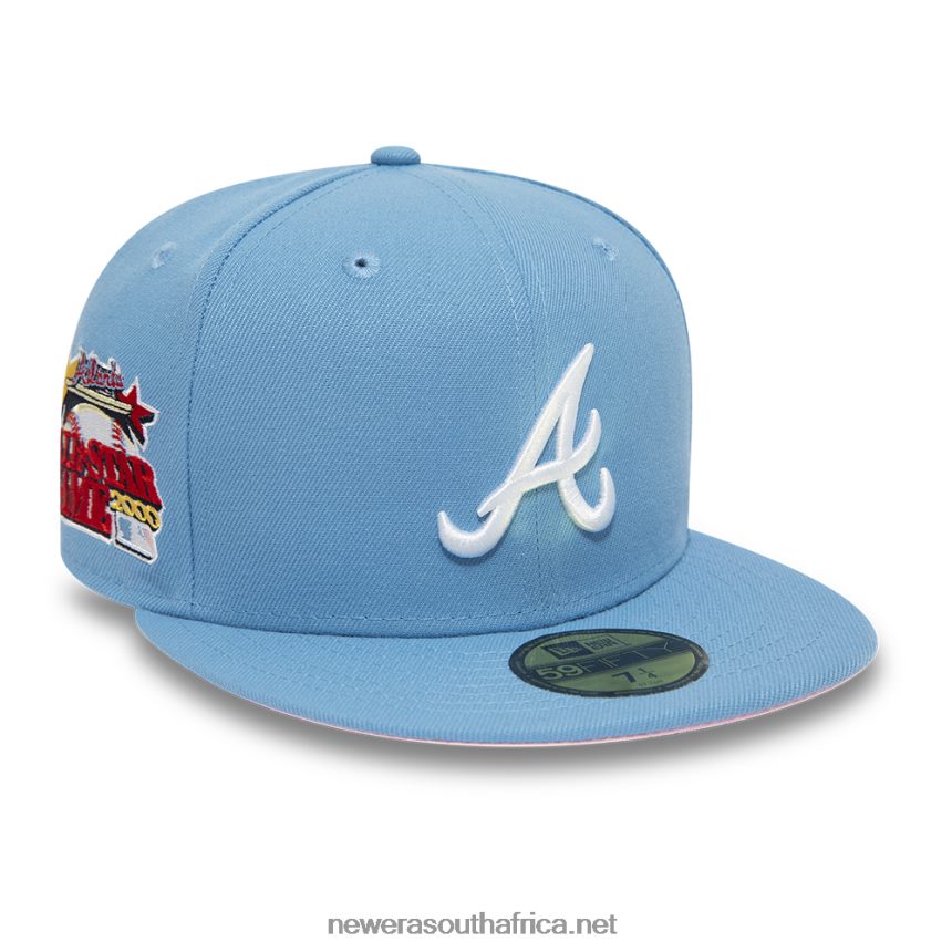 Atlanta Braves Pastel Blue 59FIFTY Fitted Cap New Era TRBRBN1266