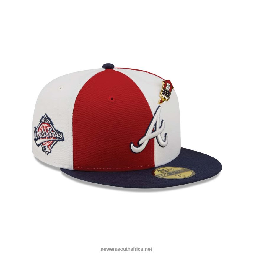 Atlanta Braves Pinwheel Americana Red 59FIFTY Fitted Cap New Era TRBRBN839