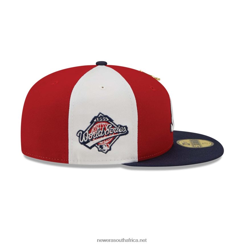 Atlanta Braves Pinwheel Americana Red 59FIFTY Fitted Cap New Era TRBRBN839